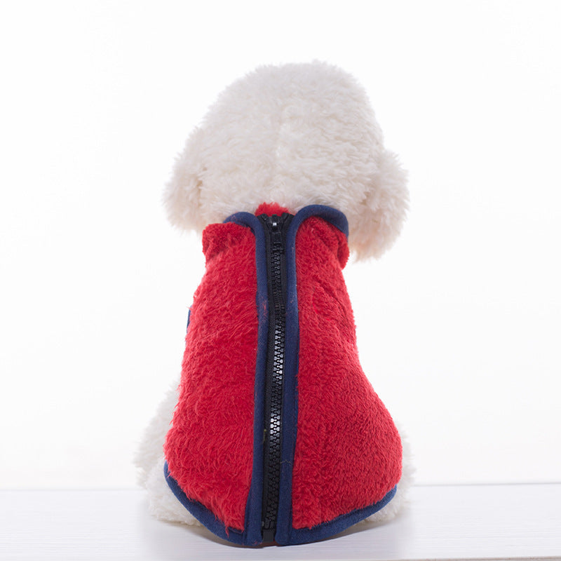 JMT-962506 High Neck Zipper Cotton Vest for Pets - Casual Comfort in Stylish Design