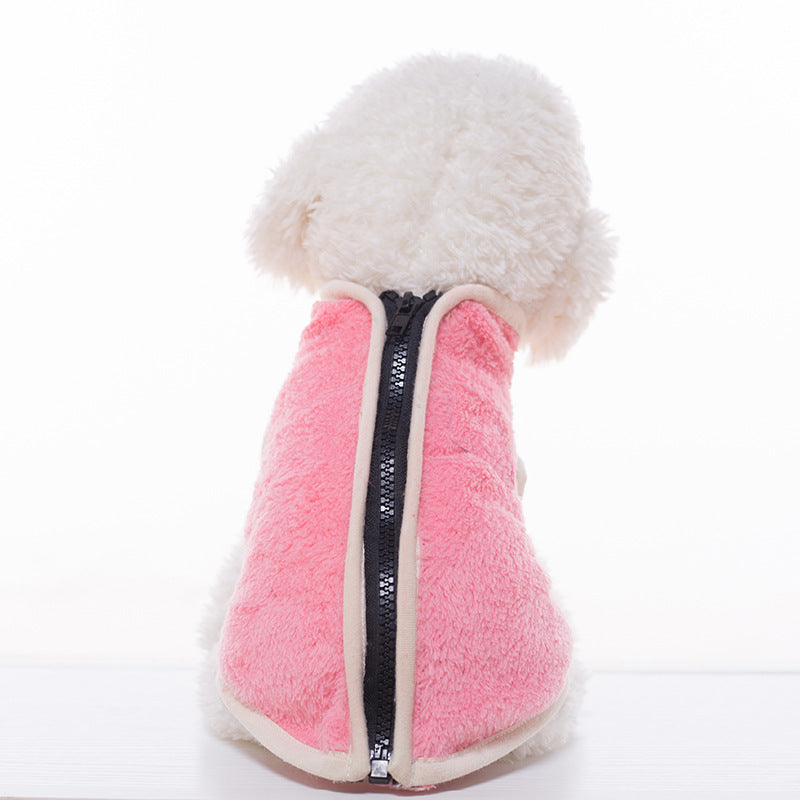 JMT-962506 High Neck Zipper Cotton Vest for Pets - Casual Comfort in Stylish Design