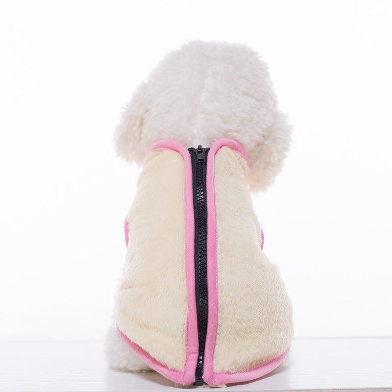 JMT-962506 High Neck Zipper Cotton Vest for Pets - Casual Comfort in Stylish Design