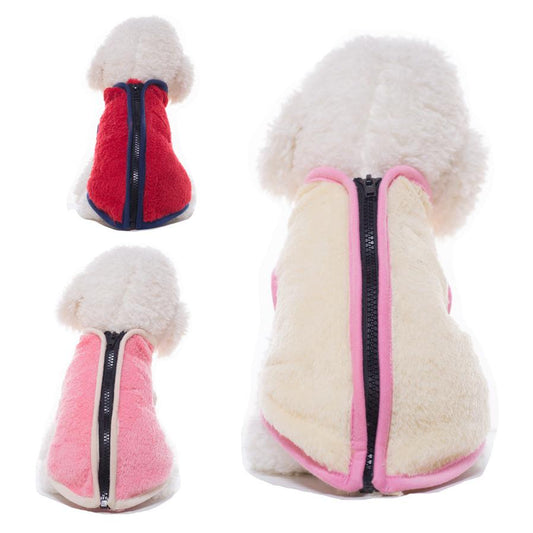 JMT-962506 High Neck Zipper Cotton Vest for Pets - Casual Comfort in Stylish Design
