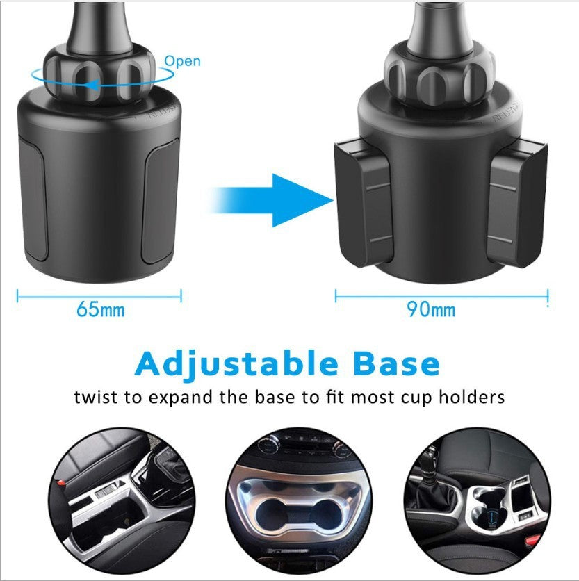 JMT-962570 Multifunctional Car Cup Holder Mobile Phone Mount with 360-Degree Adjustable Ball Head