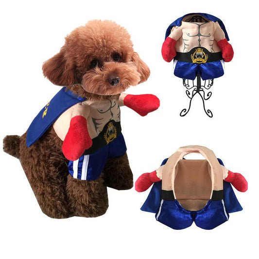 JMT-962634 Boxer Dog Halloween Costume - Casual Cotton Outfit with Edge Lun Cloth