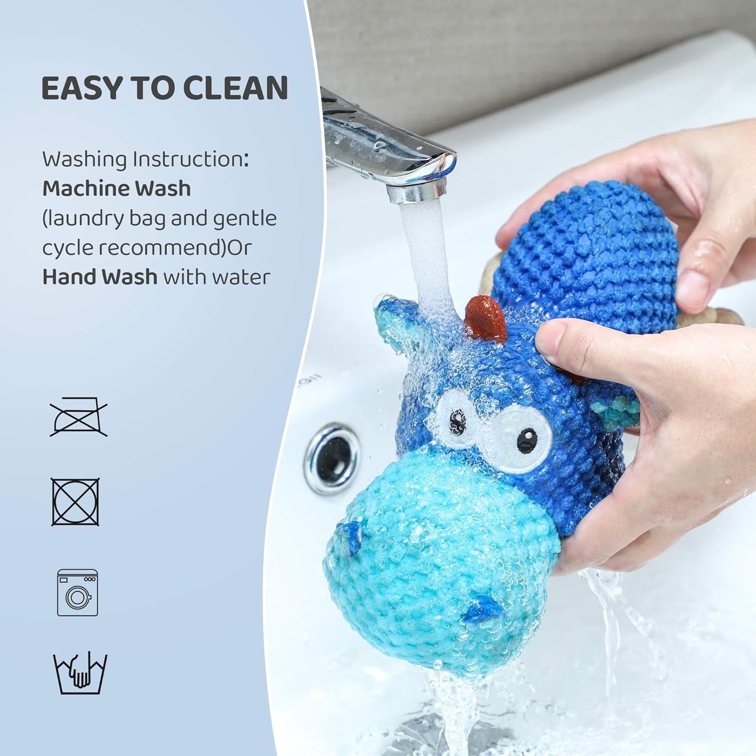 JMT-962698 Durable Plush Dog Chew Toy for Aggressive Chewers, Squeaky Interactive Toy for Large Dogs