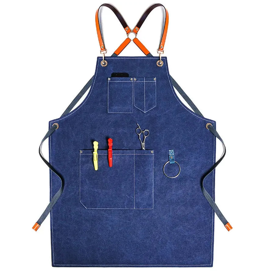JMT-962762 Canvas Kitchen Apron with Custom Logo, Eco-Friendly Workwear for Hair Stylists and Art Painting