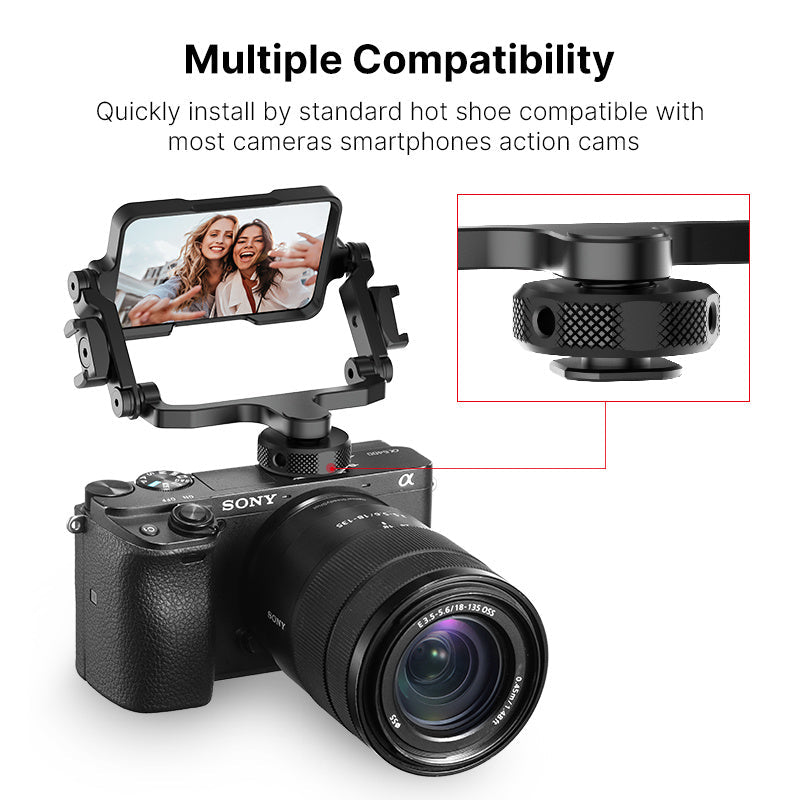JMT-963402 Universal Flip Mirror for Cameras and Smartphones - Aluminum Alloy, Compact Design