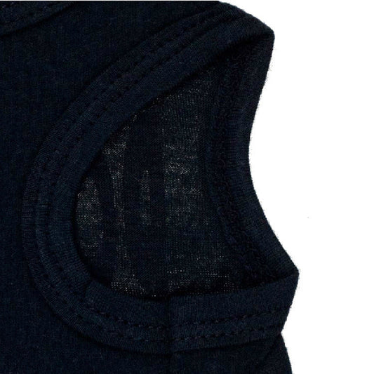 JMT-963786 Cotton Dog Vest in Black with Printed Pink Letters - Casual Style for All Dogs