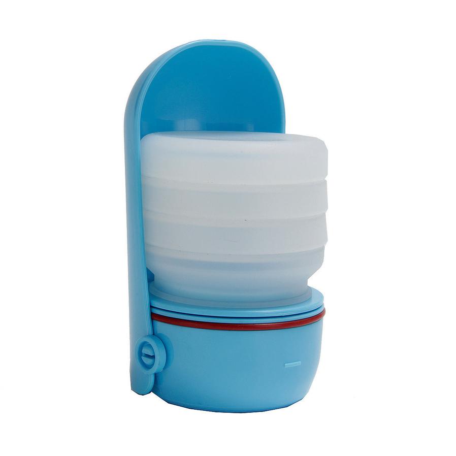 JMT-964042 Portable Silicone Pet Travel Water Cup - 350ml Capacity, Compact Design in Blue, Green, and Pink