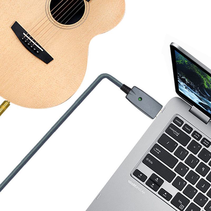 JMT-964042 USB Male to 6.35MM Male Audio Recording Cable - 3 Meters, Oxygen-Free Copper Wire