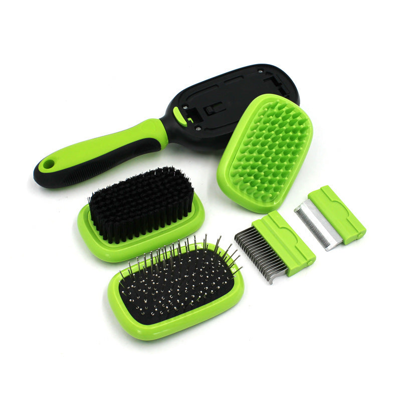 JMT-964106 5-in-1 Pet Grooming Set for Cats and Dogs - Massage, Air Cushion, and Hair Removal Combs