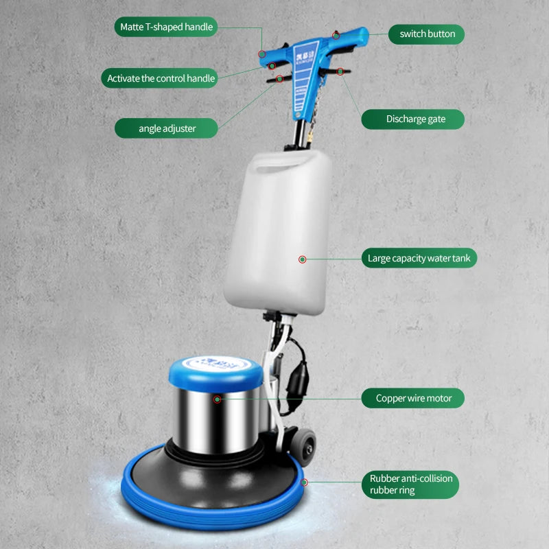 JMT-964490 KJ522 Hand-Pushed Industrial Floor Scrubber for Effective Hotel and Workshop Cleaning