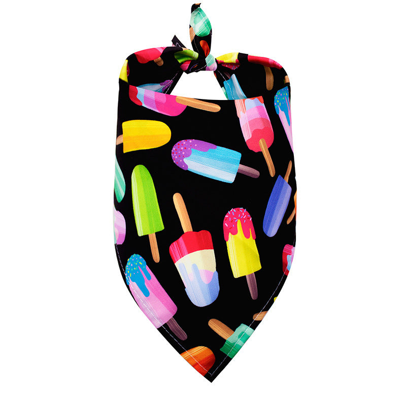 JMT-964490 Pet Triangle Drool Towel in Summer Fruit Designs for Dogs