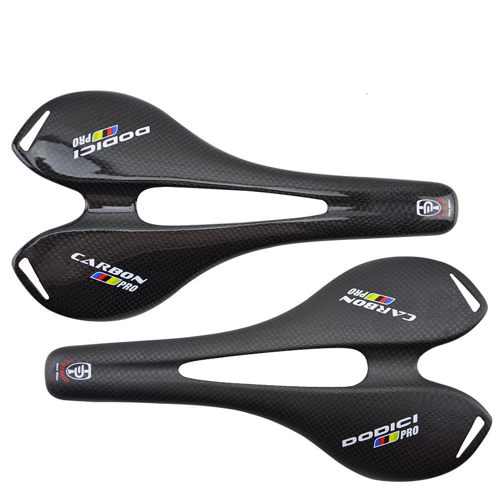 JMT-964554 Full Carbon Fiber Mountain Road Bike Saddle with Hollow Cushion - 3K Finish