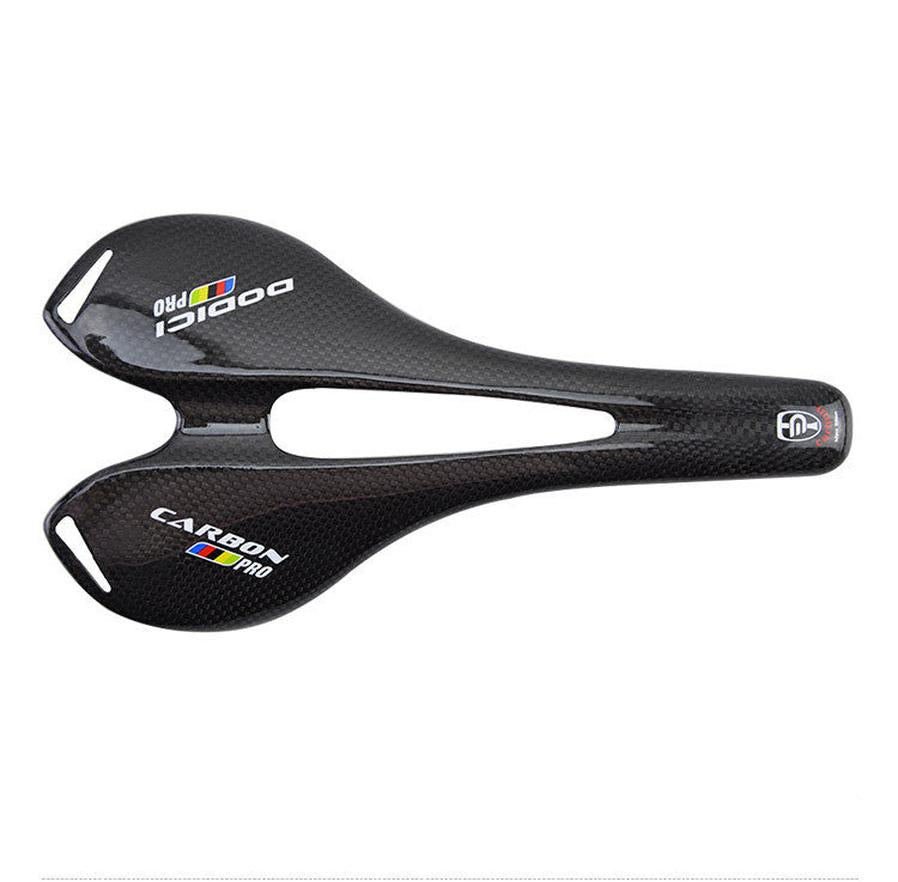 JMT-964554 Full Carbon Fiber Mountain Road Bike Saddle with Hollow Cushion - 3K Finish