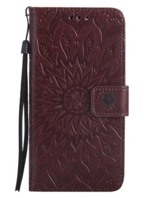 JMT-964554 Sun Embossed PU and TPU Leather Case for Complete Mobile Protection