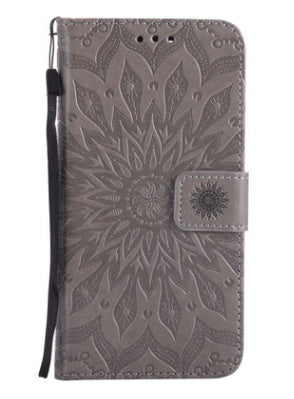 JMT-964554 Sun Embossed PU and TPU Leather Case for Complete Mobile Protection