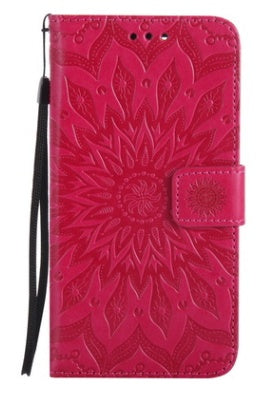 JMT-964554 Sun Embossed PU and TPU Leather Case for Complete Mobile Protection