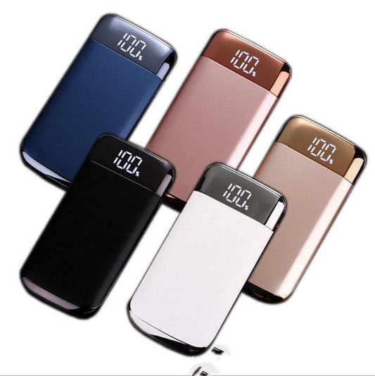 JMT-965194 Multifunctional Power Bank with Display - Polymer Lithium-Ion Battery, Alloy Shell, Multi U Port Output - Available in Pink, Black, White, Gold, Blue