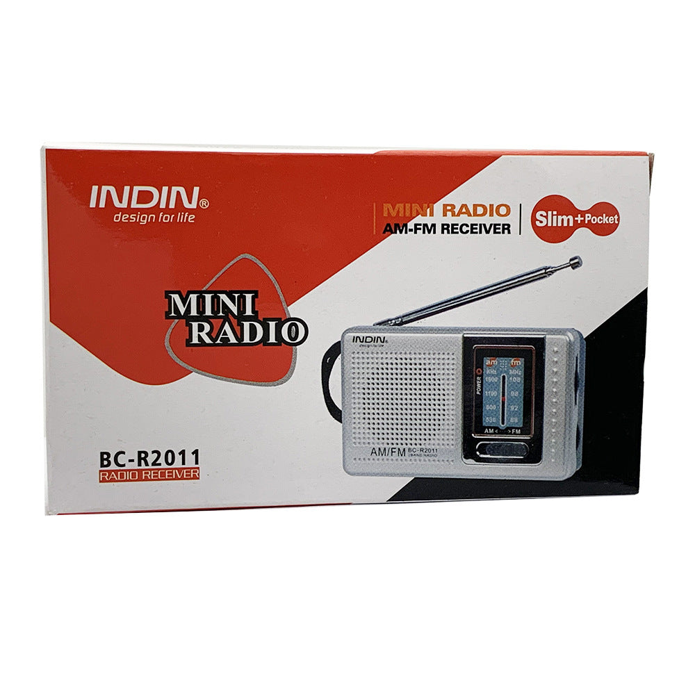 JMT-965194 Portable FM/AM Radio Player for Seniors - Mono Channel, Built-in Speaker, Silver Gray Finish