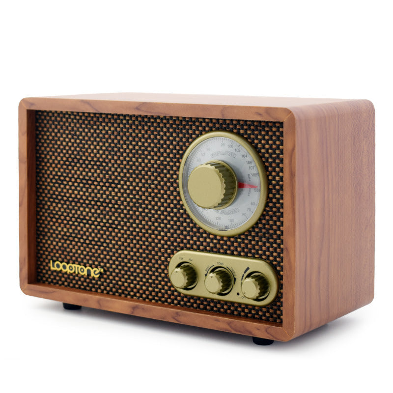 JMT-965194 Retro Wooden Bluetooth Radio with FM/AM and Adjustable Tone