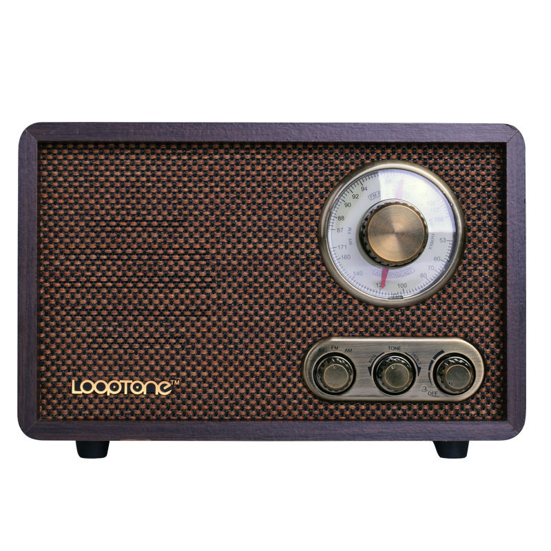 JMT-965194 Retro Wooden Bluetooth Radio with FM/AM and Adjustable Tone