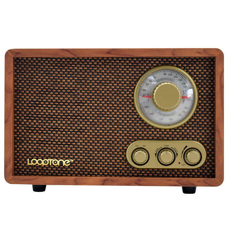 JMT-965194 Retro Wooden Bluetooth Radio with FM/AM and Adjustable Tone
