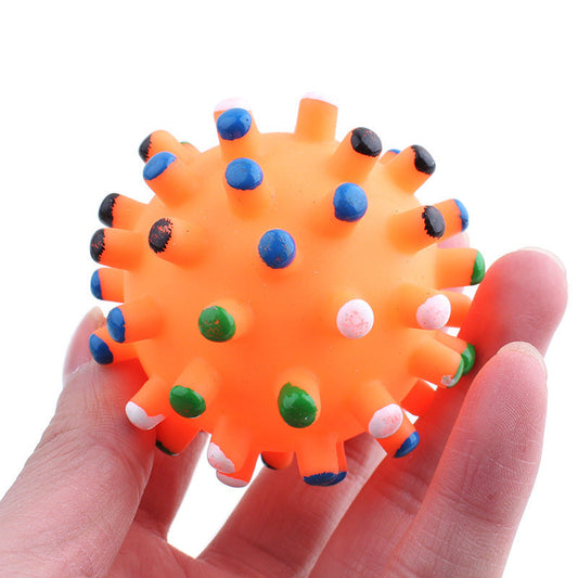 JMT-965322 Brightly Colored Vinyl Sounding Ball Toy for Pets - 7cm, Bite Resistant