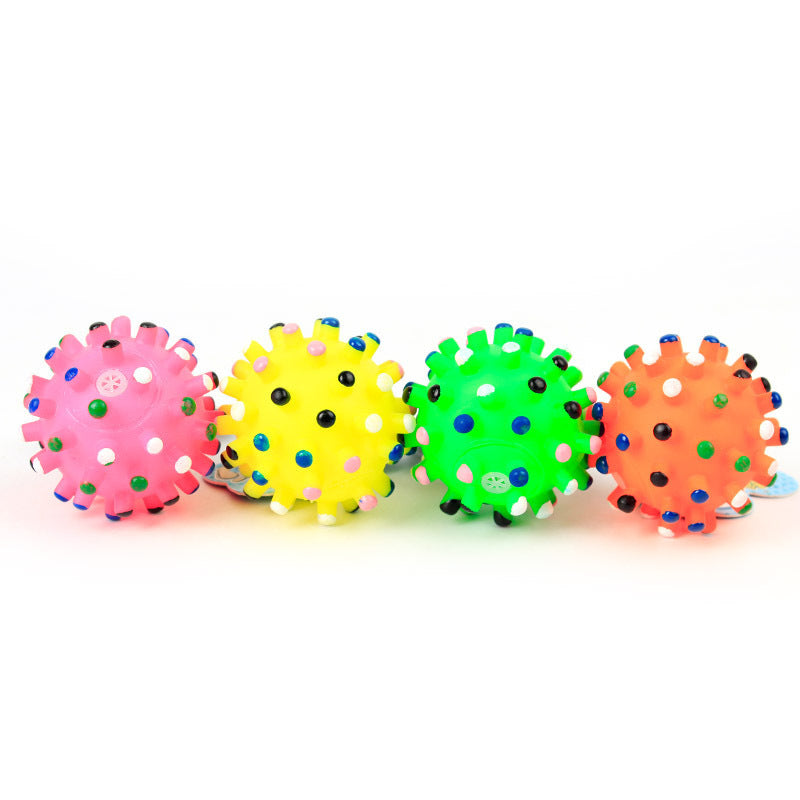 JMT-965322 Brightly Colored Vinyl Sounding Ball Toy for Pets - 7cm, Bite Resistant