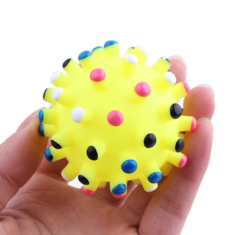 JMT-965322 Brightly Colored Vinyl Sounding Ball Toy for Pets - 7cm, Bite Resistant
