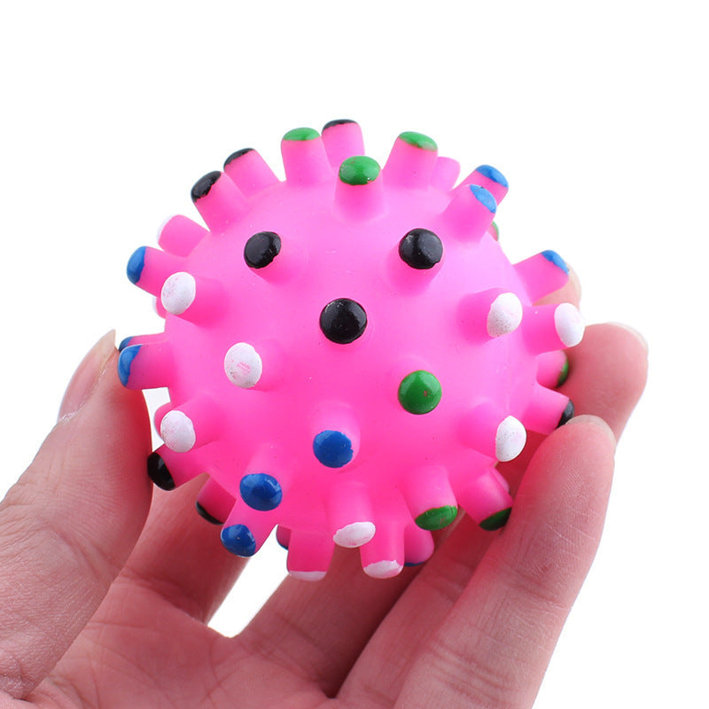 JMT-965322 Brightly Colored Vinyl Sounding Ball Toy for Pets - 7cm, Bite Resistant