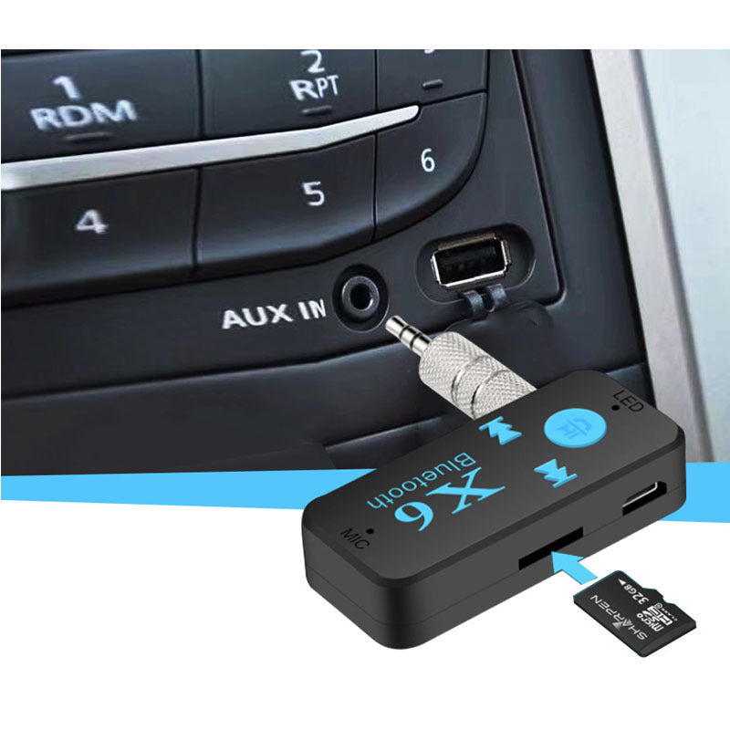 JMT-965514 Bluetooth Car Music Receiver with TF Card Reader & Hands-Free Speaker Function