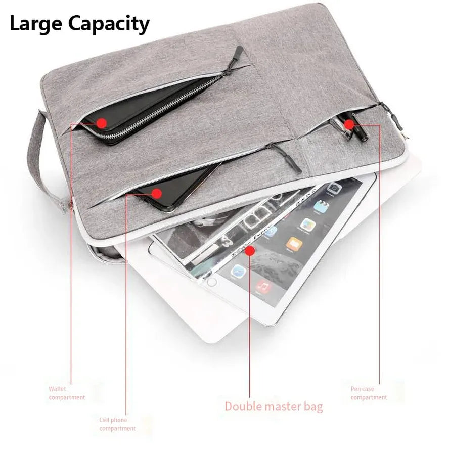 JMT-965578 Waterproof Unisex Tote Bag for Laptops and Tablets - Versatile Crossbody Briefcase Sleeve Cover