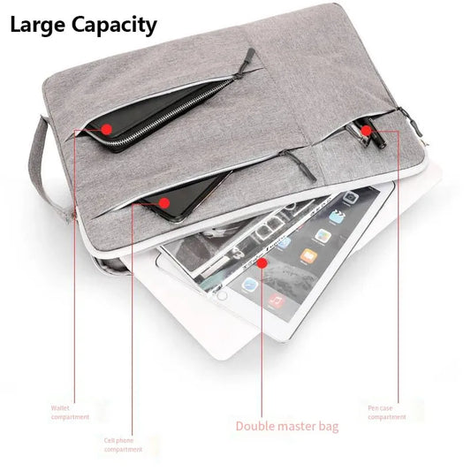 JMT-965578 Waterproof Unisex Tote Bag for Laptops and Tablets - Versatile Crossbody Briefcase Sleeve Cover