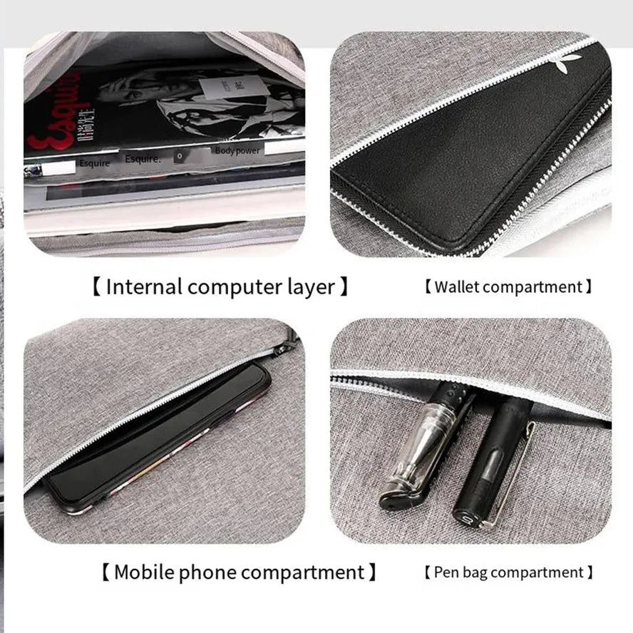 JMT-965578 Waterproof Unisex Tote Bag for Laptops and Tablets - Versatile Crossbody Briefcase Sleeve Cover