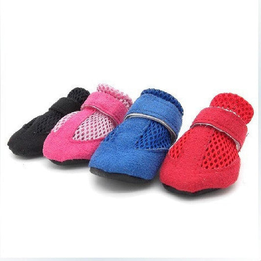 JMT-965642 Stylish Suede Cloth Dog Shoes with Antiskid Sole for Spring and Summer - Available in Multiple Sizes