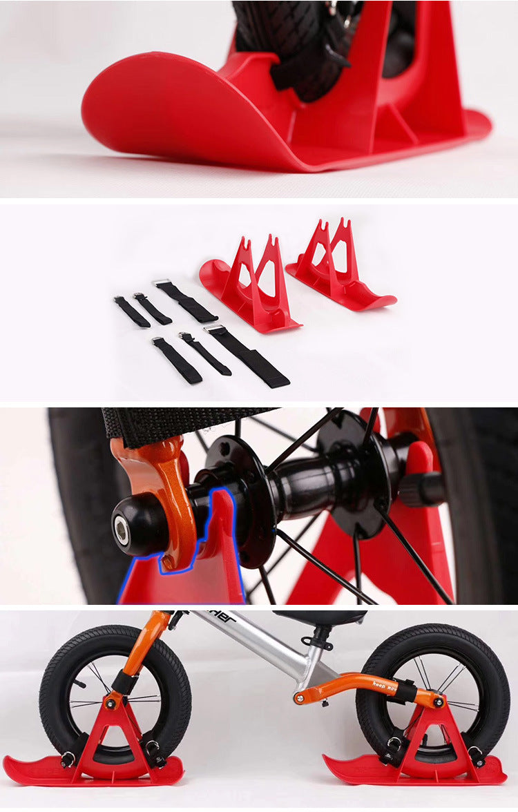 JMT-966090 Kids' Balance Car with Slide and Universal Ski Attachments for Snow Fun