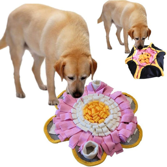 JMT-966154 Flannelette Pet Mat with Floral Design - Size 50x50 cm, Soft and Cozy for Pets