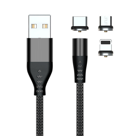 JMT-966346 Magnetic Type-C Charging Cable with Indicator Light and Woven Design (1-2m)