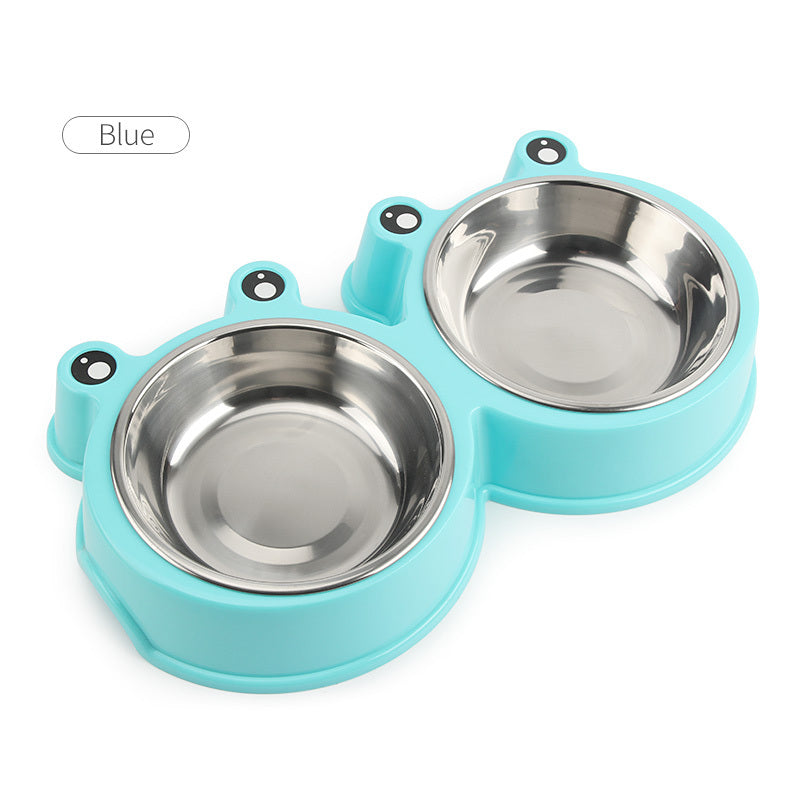 JMT-966346 Stainless Steel Cartoon Pet Bowl for Small and Medium Dogs and Cats – Available in Blue, Pink, and Green