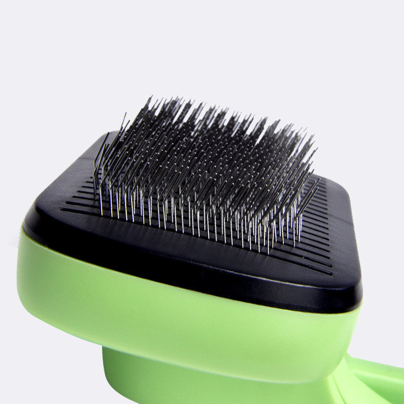 JMT-966410 Automatic Pet Hair Removal Brush - Eco-Friendly ABS & TRP Material, Fruit Green, Compact Size 19.5*10.7*5.8CM, Lightweight 160g
