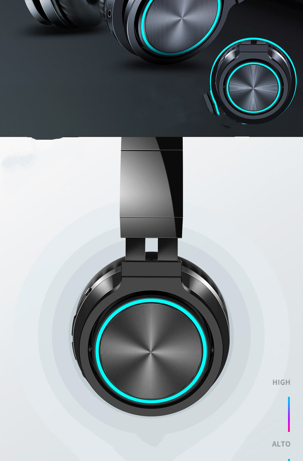 JMT-966666 Wireless Folding Bluetooth Headset with Card Plug-in Support - Available in Black, Red/Black, White/Grey