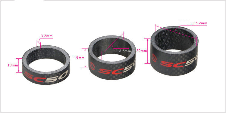 JMT-966858 Carbon Fiber Washer Set for Front Fork and Headset Assembly