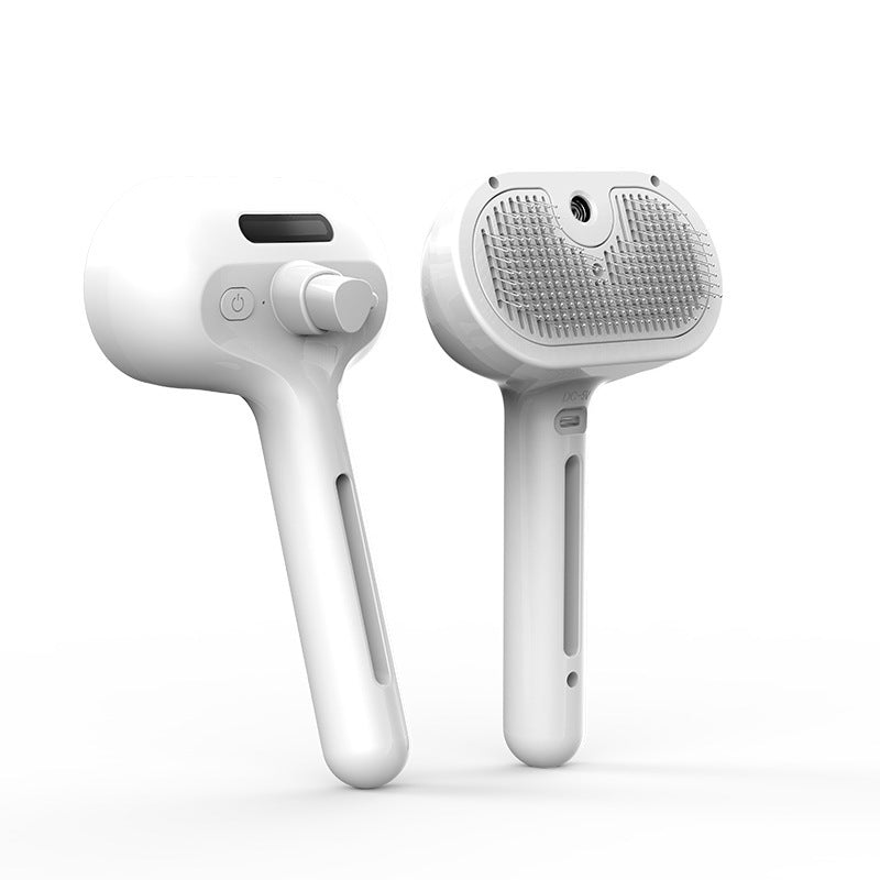 JMT-967562 Self-Cleaning Pet Grooming Brush with Misting Function for Dogs and Cats - Dematting Tool and Hair Remover