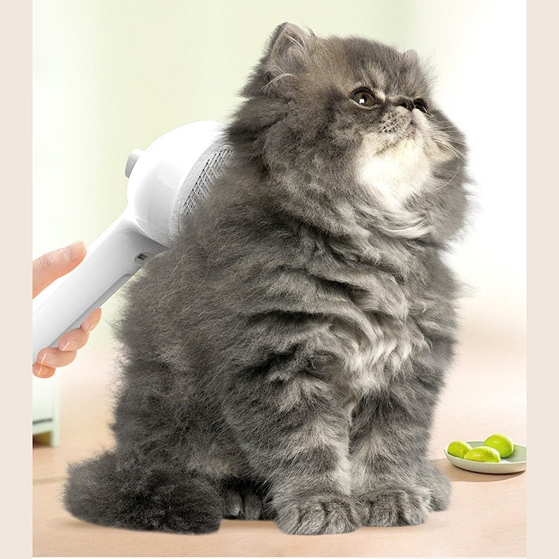 JMT-967562 Self-Cleaning Pet Grooming Brush with Misting Function for Dogs and Cats - Dematting Tool and Hair Remover