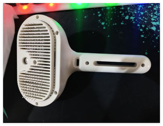 JMT-967562 Self-Cleaning Pet Grooming Brush with Misting Function for Dogs and Cats - Dematting Tool and Hair Remover