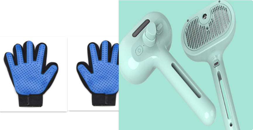 JMT-967562 Self-Cleaning Pet Grooming Brush with Misting Function for Dogs and Cats - Dematting Tool and Hair Remover