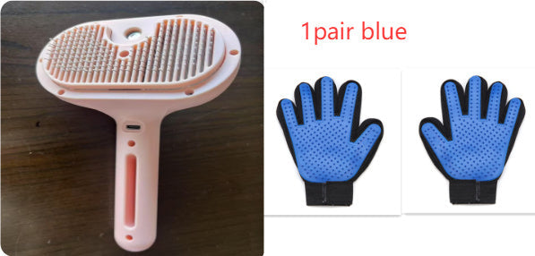JMT-967562 Self-Cleaning Pet Grooming Brush with Misting Function for Dogs and Cats - Dematting Tool and Hair Remover