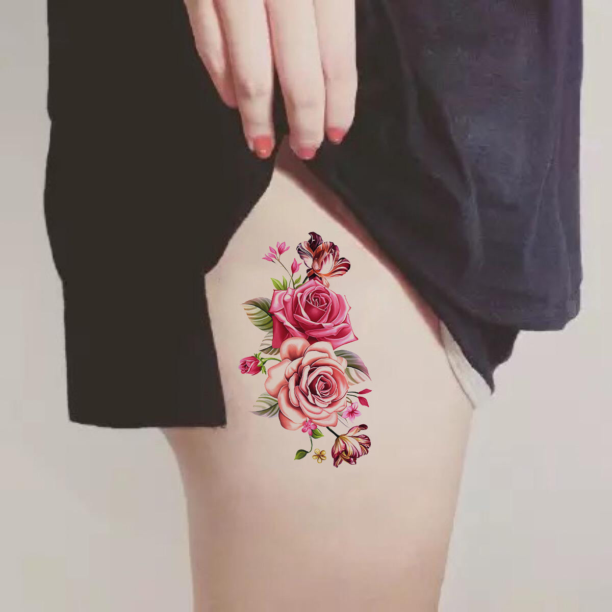 JMT-967626 Large Floral Temporary Body Tattoo - 21 cm x 14.8 cm