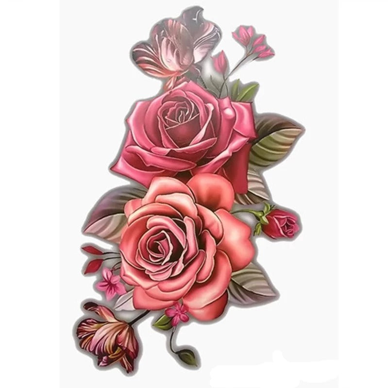 JMT-967626 Large Floral Temporary Body Tattoo - 21 cm x 14.8 cm