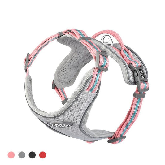 JMT-967818 Adjustable Nylon Dog Chest Strap with Traction Rope – Sizes S to XL