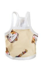 JMT-967946 Cute Dinosaur and Cat Print Vest for Small Pets - Jersey Fabric Suitable for Dogs and Cats